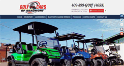 Desktop Screenshot of golfcarsofbeaumont.com