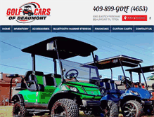 Tablet Screenshot of golfcarsofbeaumont.com
